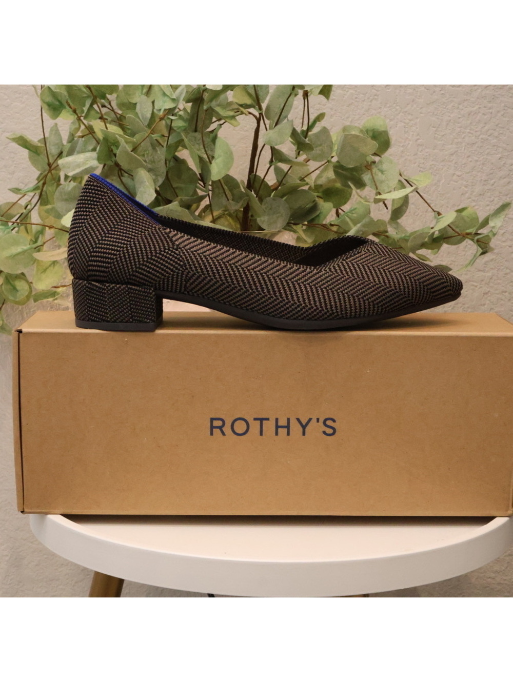 Rothy's The High Point Sparrow Herringbone Brown New In Box 10.5